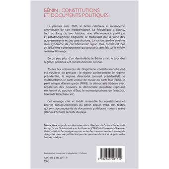 Bénin : constitutions et documents politiques