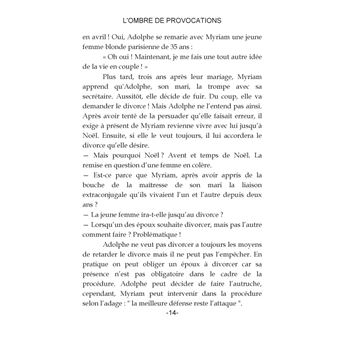 L'ombre de provocations