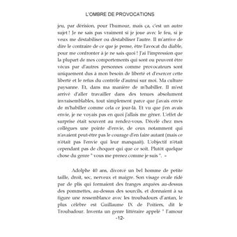 L'ombre de provocations