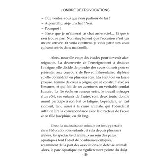 L'ombre de provocations