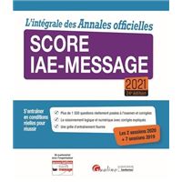 Score Iae Message Livres Bd Ebooks Collection Score Iae Message Fnac