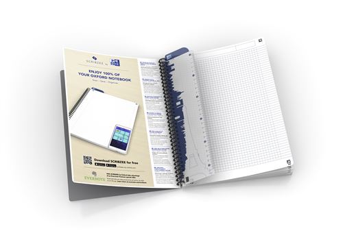 Cahier à spirale de 100 pages A4 Oxford Urban Modèle aléatoire