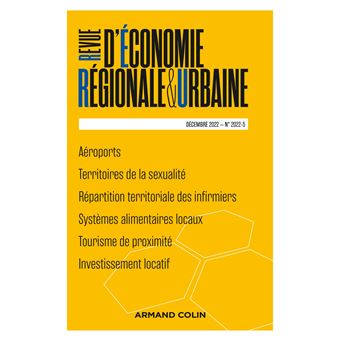 Revue d'économie régionale et urbaine Nº5/2022 Varia