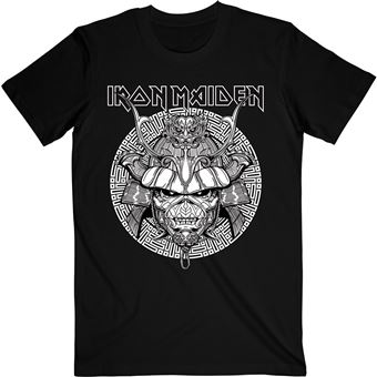 T-Shirt Noir Iron Maiden Samurai Graphic White