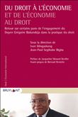 Du droit à l'économie et de l'économie au droit