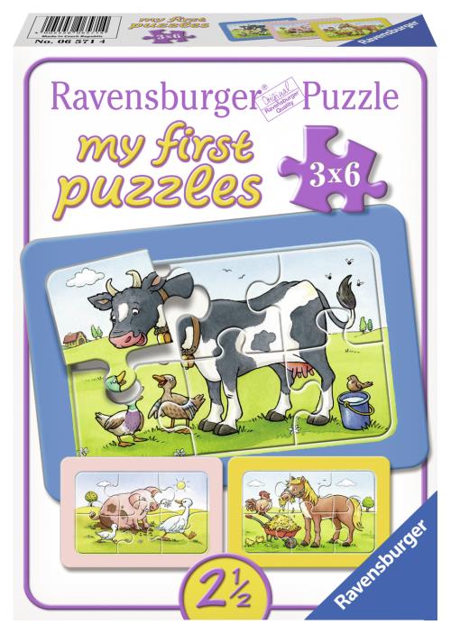 Puzzle bois personnalisé avec animaux de la ferme, cheval, vache.