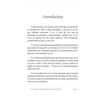 L'art d'avoir confiance en soi