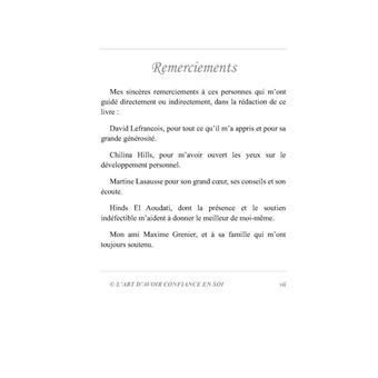 L'art d'avoir confiance en soi