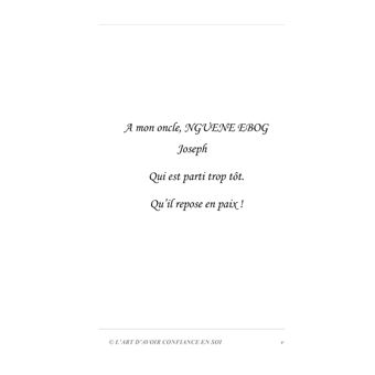 L'art d'avoir confiance en soi