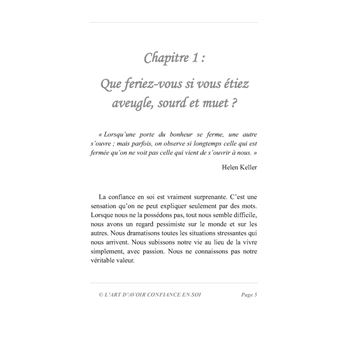 L'art d'avoir confiance en soi