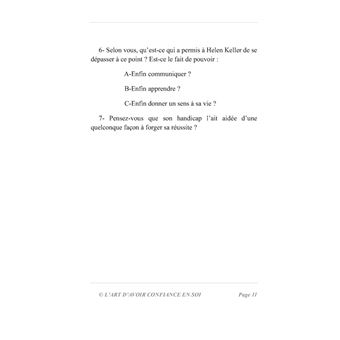 L'art d'avoir confiance en soi