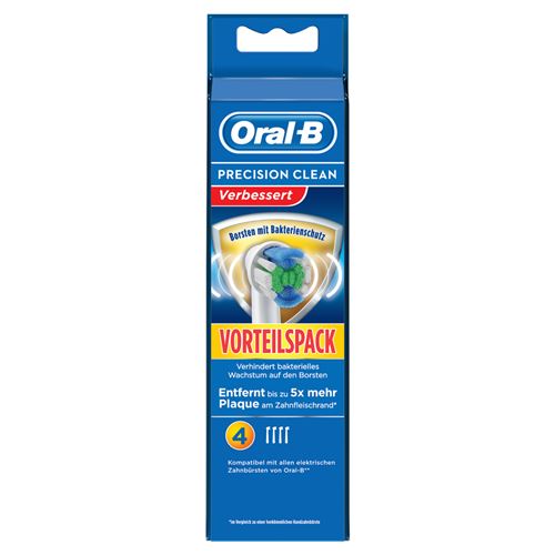 ﻿Brossettes de rechange Oral B Precision Clean 4 pièces Blanc