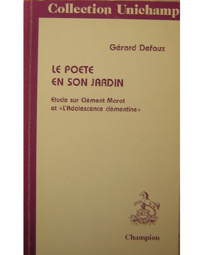 Le poete en son jardin etude sur l'adolescence clementine