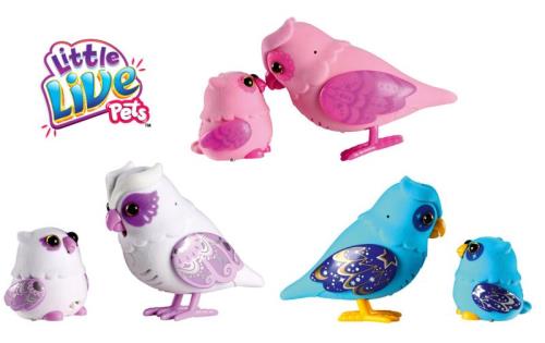 Oiseaux interactifs Maman et bébé hibou Little Live Pets - Main Image