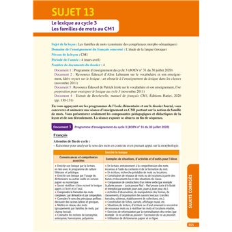 Objectif CRPE 2024 - 2025 - Français - La leçon - épreuve orale d'admission