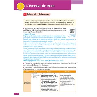 Objectif CRPE 2024 - 2025 - Français - La leçon - épreuve orale d'admission