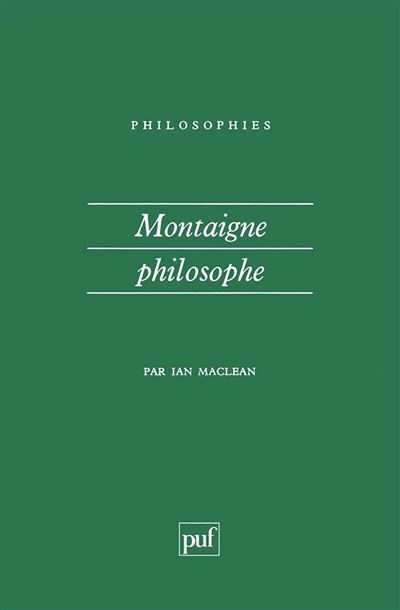 Montaigne philosophe