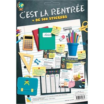 C'est la Rentrée + 500 stickers + 20 étiquettes scolaires