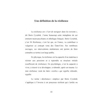 Chemin de résilience