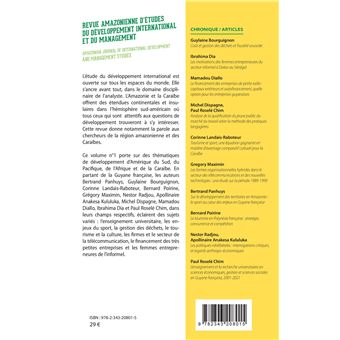 Revue amazonienne d'études du développement international et du management