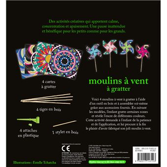 Moulins à vent à gratter - pochette avec accessoires