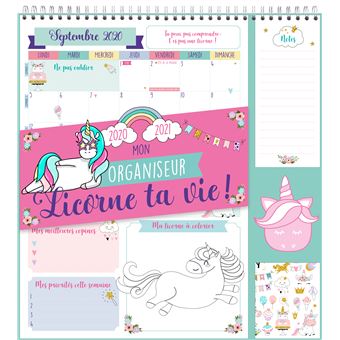 Organiseur 2020-2021 - Licorne ta vie !