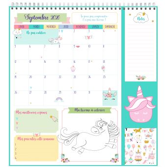 Organiseur 2020-2021 - Licorne ta vie !