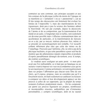 Contributions à la vérité