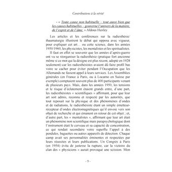 Contributions à la vérité