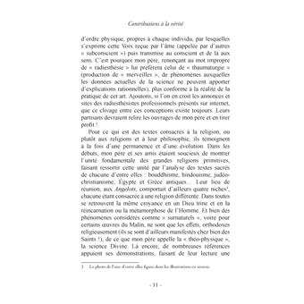 Contributions à la vérité