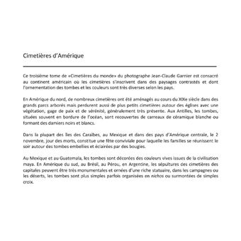 Cimetières du monde - tome 3 - Amérique