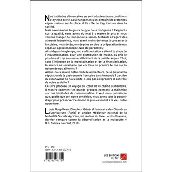 Qu'allons-nous manger demain ?