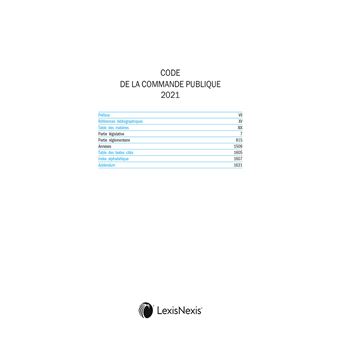 Code de la commande publique 2021