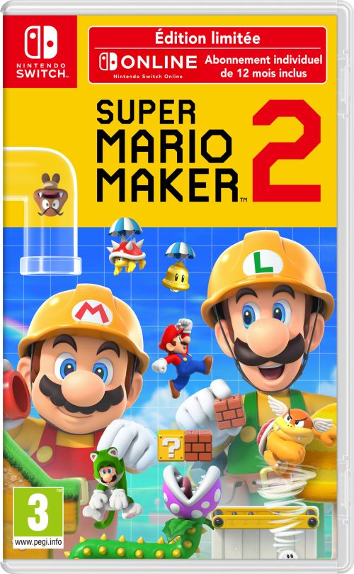 Pochette avant du jeu Super Mario Maker 2 Edition Limitée Nintendo Switch