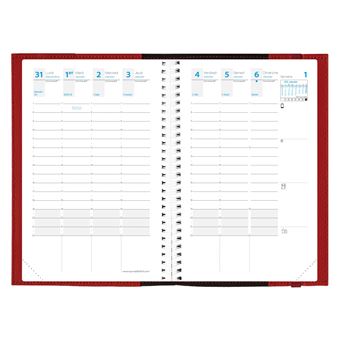 Agenda Semainier 18 Mois 2022-2023, Avec Couverture Rigide Et Fermeture Élastique, Format De