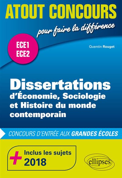 Dissertations d'ESH Prépas ECE1 et ECE2