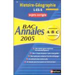 Sujets du bac corrigés Histoire Géographie Term L ES S