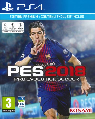 Pochette avant du jeu PES 2018 Edition Premium Day One PS4