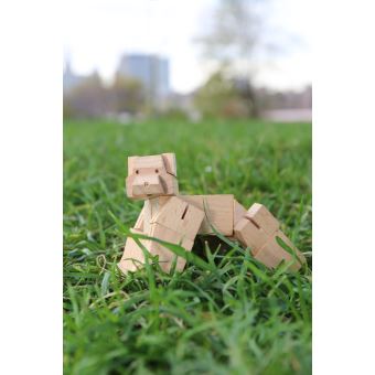 Cube en bois articulé Kikkerland Petit modèle Ours