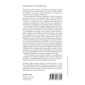 La synthèse inclusive de l'évolution