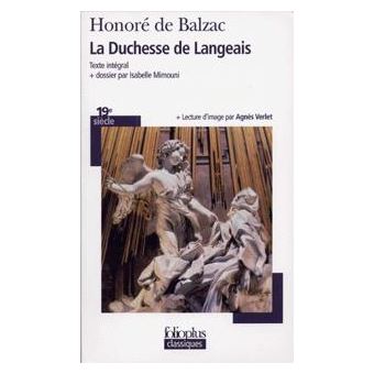 La Duchesse De Langeais Poche Honore De Balzac Achat Livre Fnac