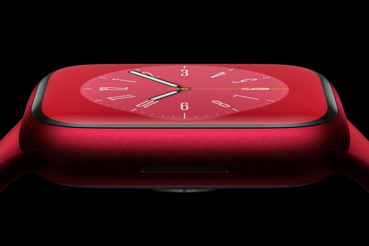 Smartwatch Apple Watch Series 8 GPS LTE 45mm Alumínio (Product)RED com  Bracelete Desportiva (Product)RED