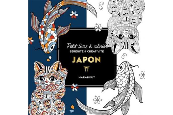 Japon-Petit-livre-a-colorier-Serenite-et-Creativite-Marabout