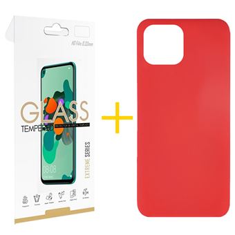 Pack 1 x Película de Vidro Temperado 2.5D + Capa Gandy Apple iPhone 16 Pro Max Silicone Líquido | Vermelho - 1