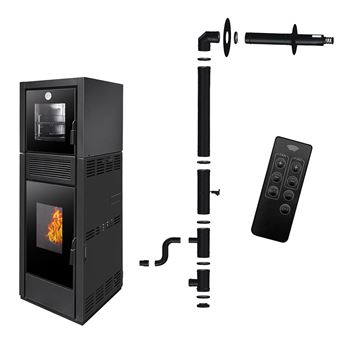 Salamandra a Pellets Sannover Ardoria com Forno + Kit de instalação | 13 kW - 1