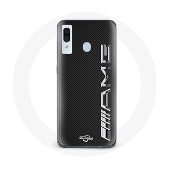 Capa Maniacase para Samsung Galaxy A20 Amg Logotipo Carbono Textura - 1