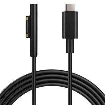 Cabo carregador USB-C Antiimpacto | magnético | 65w | para Microsoft Surface Pro 3 / 4 / 5 / 6 / 7 /8 - 1