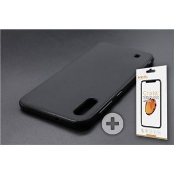 Conjunto Película de Vidro Temperado e Capa de Gel Skyhe para Samsung Galaxy M10 Preto - 1