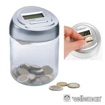 Mealheiro Digital Velleman Contador de Moedas - 1