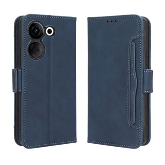 Capa FOXDOCK Protetora para Tecno Camon 20 Pro 4G | Suporte e Flip de couro PU | À Prova de Choque | Azul - 1